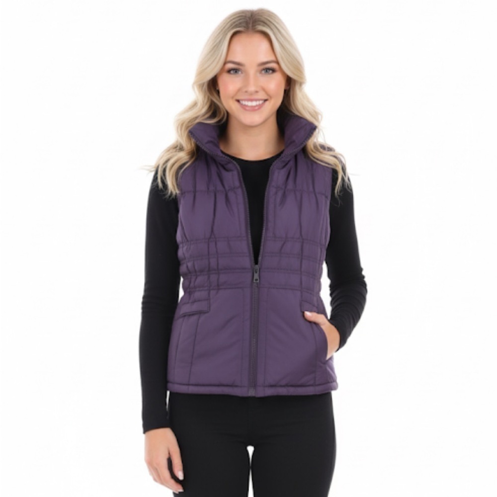 Last Kiss juniors size large purple puffer vest